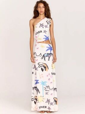 [NWT] $339 ROMY THE BRAND Lover one shoulder dress. Small